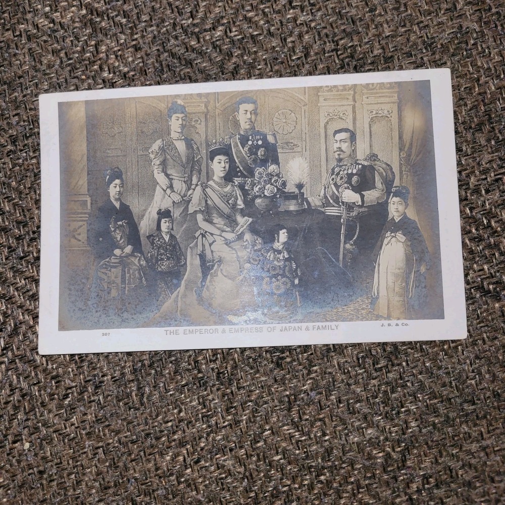 Antique Japan Royal Family Postcard Emperor Empress Family J Beagles London No 2